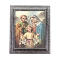 10 1/2" x 12 1/2" Grey Oak Finish Frame with an 8" x 10" The Holy Family Print 10 1/2" x 12 1/2" Grey Oak Finish Frame with an 8" x 10" The Holy Family Print