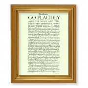 10" x 12" Gold Leaf Finish Beveled Frame with 8" x 10" Go Placidly Textured Art
