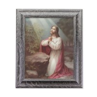 10 1/2" x 12 1/2" Grey Oak Finish Frame with an 8" x 10" Christ On Mount Olive Print 10 1/2" x 12 1/2" Grey Oak Finish Frame with an 8" x 10" Christ On Mount Olive Print