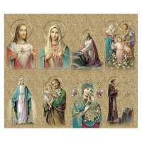 Assorted Subjects Gold Stamped 8-Up Micro-perf