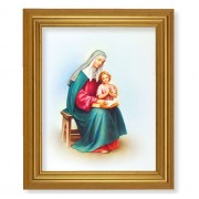 10" x 12" Gold Leaf Finish Beveled Frame with 8" x 10" St. Anne Textured Art