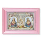 5 1/2" x 7" Pink Frame with Baby Room Blessing Print