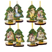 3" Christmas Tree Ornaments Nativity - Holy Family - (Enter Qty 4 for ONE set)
