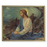 8" x 10" Gold Plaque Frame with a Meditation in the Garden Print