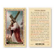 Your Cross - Christ with Cross Laminated Holy Card. Inc of 25