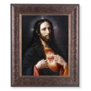 11 1/4" x 13 1/4" Art Deco Frame with an 8" x 10" The Sacred Heart of Jesus Print