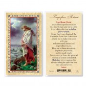 25pk - Prayer For A Retreat Gold Stamped Laminated Holy Card  Pk 25
