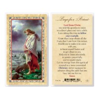 25pk - Prayer For A Retreat Gold Stamped Laminated Holy Card  Pk 25