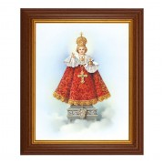 10 1/2" x 12 1/2" Walnut Finish Beveled Frame with 8" x 10" Infant of Prague Textured Art 10 1/2" x 12 1/2" Walnut Finish Beveled Frame with 8" x 10" Infant of Prague Textured Art