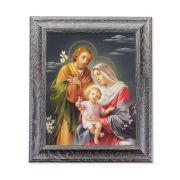 10 1/2" x 12 1/2" Grey Oak Finish Frame with an 8" x 10" Holy Family Print