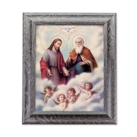 10 1/2" x 12 1/2" Grey Oak Finish Frame with an 8" x 10" The Trinity Print