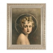10" x 12" Ornate Silver Frame with a Chambers: Light of the World Print