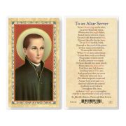 To Altar Server J. Berchman Prayer Laminated Holy Card. Inc. of 25