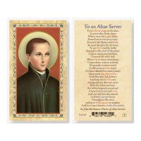 25pk - To Altar Srvr J. Berchman Prayer Gold Stamped Laminated Holy Card  Pk 25