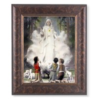 11 1/4" x 13 1/4" Art Deco Frame with an 8" x 10" Our Lady of Fatima Print