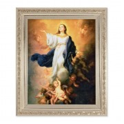 10" x 12" Ornate Silver Frame with a Murillo: Immaculate Conception Print