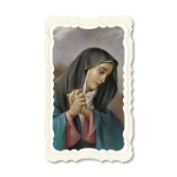 Sorrowful Madonna Prayer-Card