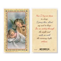 25pk - Now I Lay Me Down To Sleep Gold Stamped Laminated Holy Card  Pk 25