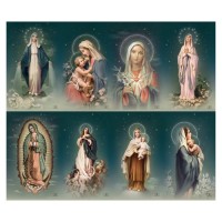 Stella Madonna Assorted Eight-Up Micro Perforated Bulk Prayer-Cards  - 125 sheets (1000 total cards)