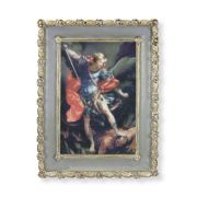 5 1/2" x 7 1/2" Rosebud Frame with Reni: Saint Michael Print