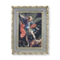 5 1/2" x 7 1/2" Rosebud Frame with Reni: Saint Michael Print