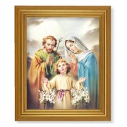 10" x 12" Gold Leaf Finish Beveled Frame with 8" x 10" The Holy Family Textured Art