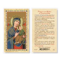 25pk - Our Lady Of Perpetual Help  Gold Stamped Laminated Holy Card  Pk 25