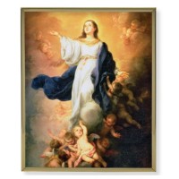 8" x 10" Gold Plaque Frame with a Murillo: Immaculate Conception Print