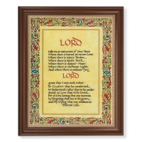 13 1/2" x 16 9/16" Walnut Finished Frame with 11" x 14" The Lords Prayer Textured Art