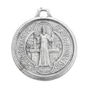 1 1/4" St. Benedict Jubilee Medal in Antiqued Silver Finish