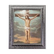 10 1/2" x 12 1/2" Grey Oak Finish Frame with an 8" x 10" The Crucifixion Print