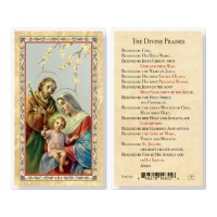 25pk - The Divine Praises Holy Family Gold Stamped Laminated Holy Card  Pk 25