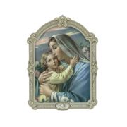 5" Cathedral 3D Plaque Madonna with Child