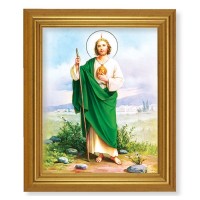 10" x 12" Gold Leaf Finish Beveled Frame with 8" x 10" St. Jude Textured Art
