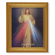 10" x 12" Gold Leaf Finish Beveled Frame with 8" x 10" Divine Mercy Textured Art