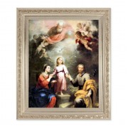 10" x 12" Ornate Silver Frame with a Murillo: Heavenly and Earthly Trinities Print