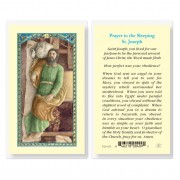25pk - Saint Joseph Sleeping Laminated Holy Card  Pk 25