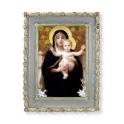 5 1/2" x 7 1/2" Rosebud Frame with Bouguereau: Madonna of the Lilies Print