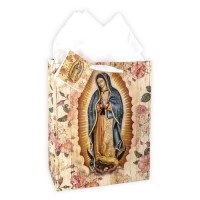 10pk - Gift Bag with Tissue Paper Our Lady of Guadalupe Small 5" x 4" inc of 10