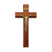 10" Two Tone Cross with a Museum Gold Finish Corpus