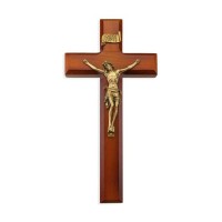10" Two Tone Cross with a Museum Gold Finish Corpus 10" Two Tone Cross with a Museum Gold Finish Corpus