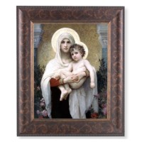 11 1/4" x 13 1/4" Art Deco Frame with an 8" x 10" Bouguereau: Madonna of the Roses Print