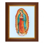 10 1/2" x 12 1/2" Walnut Finish Beveled Frame with 8" x 10" Our Lady of Guadalupe Textured Art 10 1/2" x 12 1/2" Walnut Finish Beveled Frame with 8" x 10" Our Lady of Guadalupe Textured Art