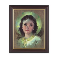 10" x 12" Walnut Frame with Gold Inside Lip and a 8" x 10" The Child Jesus Print