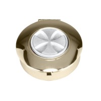 1 1/2" Diameter 1/2" Deep 24kt Gold Plated "Maltese Cross" Pyx. Holds Six to Nine Hosts