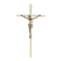 10" Brass Crucifix with Antique Brass Corpus