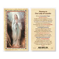 25pk - Novena To Our Lady Of Lourdes Gold Stamped Laminated Holy Card Pk 25 25pk - Novena To Our Lady Of Lourdes Gold Stamped Laminated Holy Card Pk 25
