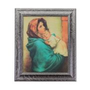 10 1/2" x 12 1/2" Grey Oak Finish Frame with an 8" x 10" Madonna of The Streets Print