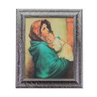 10 1/2" x 12 1/2" Grey Oak Finish Frame with an 8" x 10" Madonna of The Streets Print