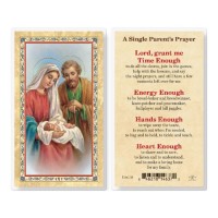 25pk - A Single Parents Prayer Gold Stamped Laminated Holy Card  Pk 25